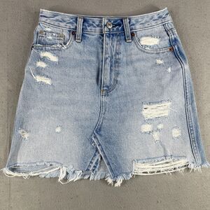 Abercrombie & Fitch Denim Skirt Womens 24 Blue Jean Zoe Natural Rise A-Line